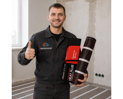 Теплый пол Нагревательный мат Heat Plus 0.5 кв.м