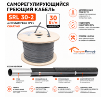 Саморегулирующийся греющий кабель SRL 30-2