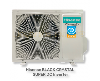 Кондиционер инверторный Hisense серии BLACK CRYSTAL SUPER DC Inverter Wi-Fi AS-10UW4RVETG01(B)