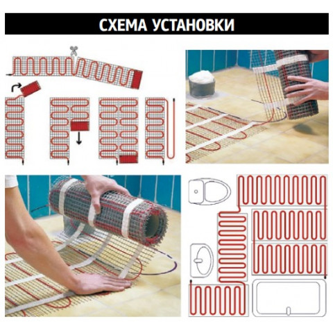 Нагревательный мат для теплого пола "Теплолюкс" ProfiMat 1620 Вт - 9,0 кв.м