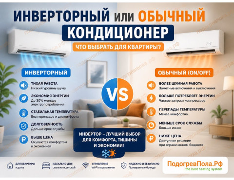 Инверторный или обычный кондиционер: что лучше выбрать для квартиры