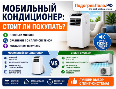 ❄️ Мобильный кондиционер: стоит ли покупать или лучше выбрать сплит-систему