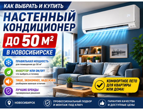 ❄️ Какой кондиционер выбрать для помещения до 50 м²