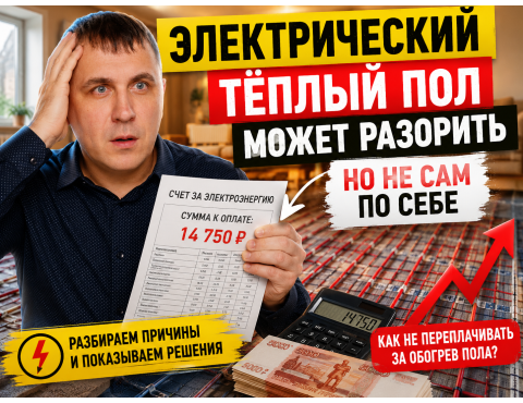 Электрический тёплый пол может разорить. Но не сам по себе