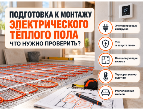 Подготовка к монтажу электрического теплого пола: что нужно проверить