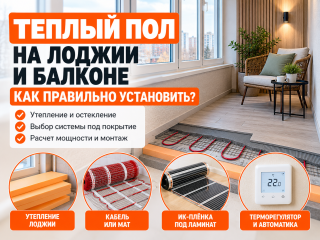 Теплый пол на лоджии и балконе: какой выбрать и как правильно установить