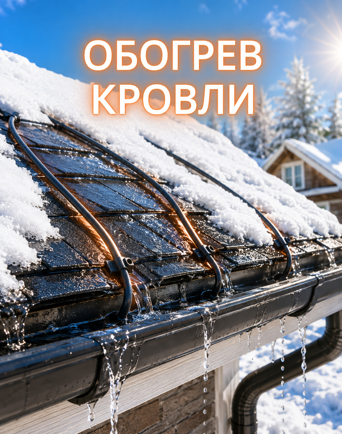 Греющий кабель для кровли и водостоков