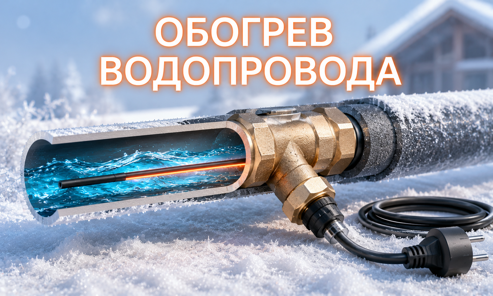 Греющий кабель внутрь трубы для пищевой воды