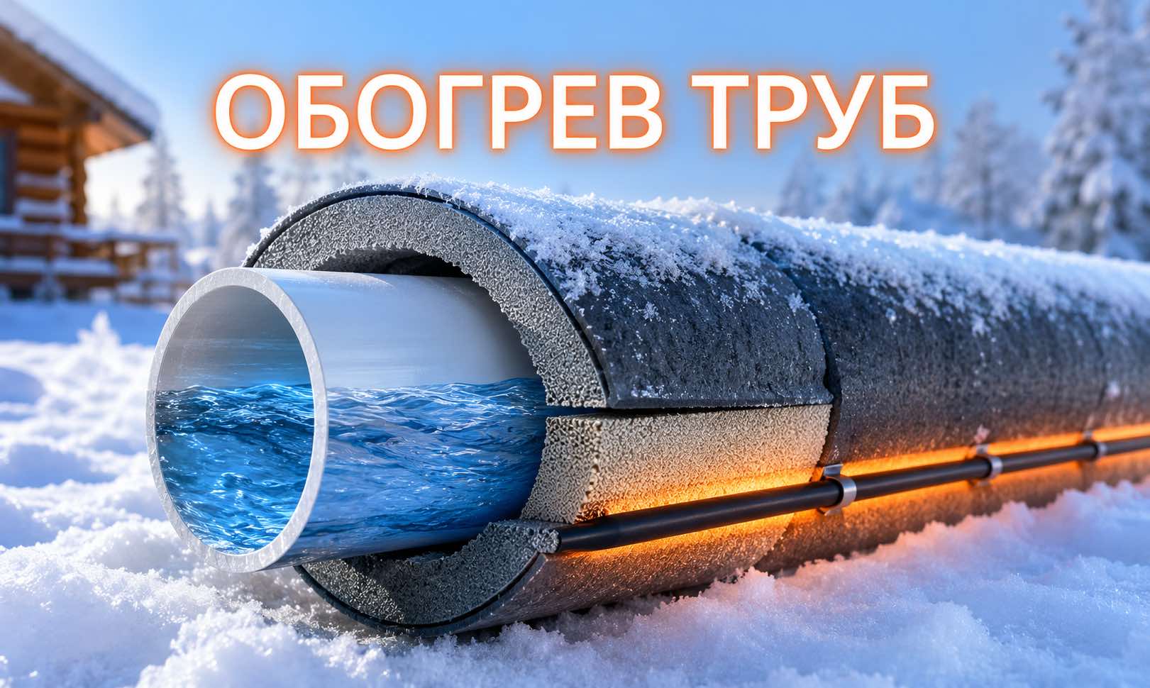 Греющий кабель для труб